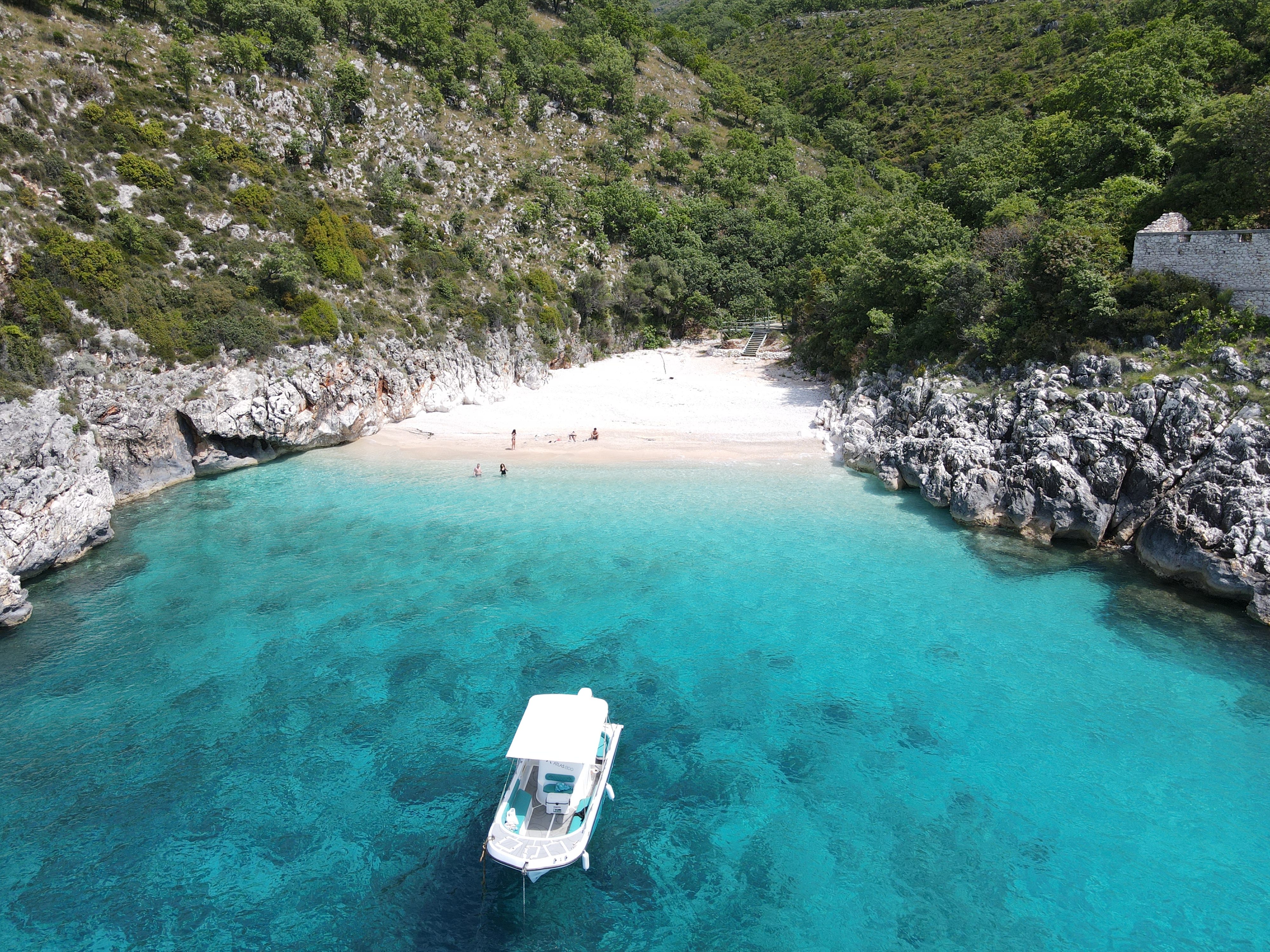 Dhërmi coastline on the Albanian Riviera